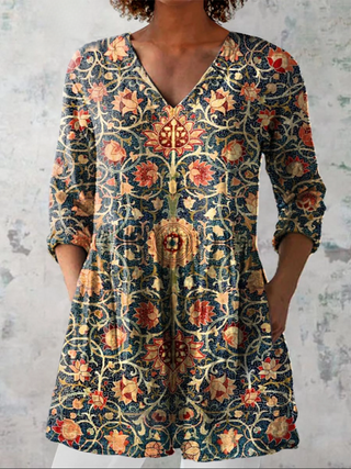 Liora | Blusa Amplia con Estampado Vibrante