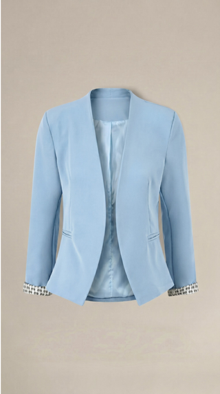 Blazer de corte recto con hombreras