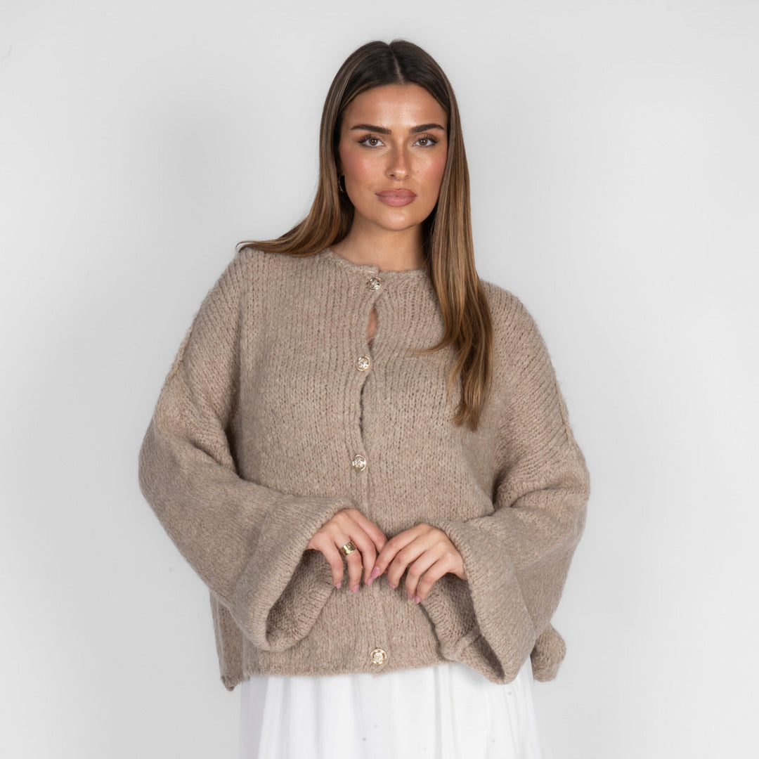 Cárdigan oversize de manga suave