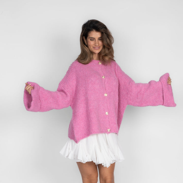 Cárdigan oversize de manga suave