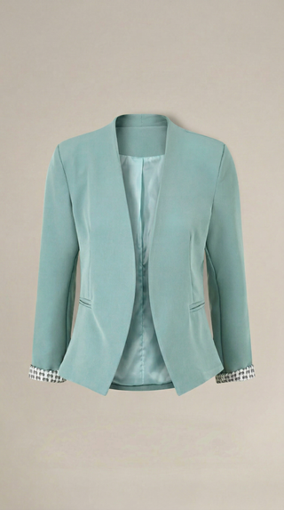 Blazer de corte recto con hombreras