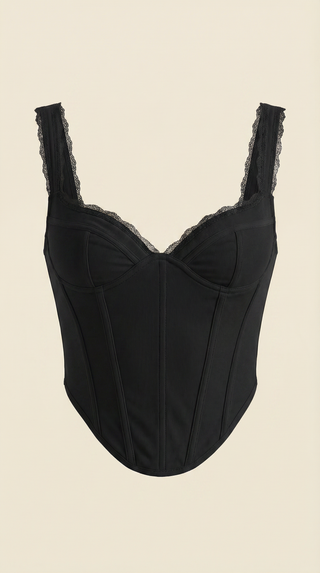 Lujoso Top Freya con Detalles de Encaje