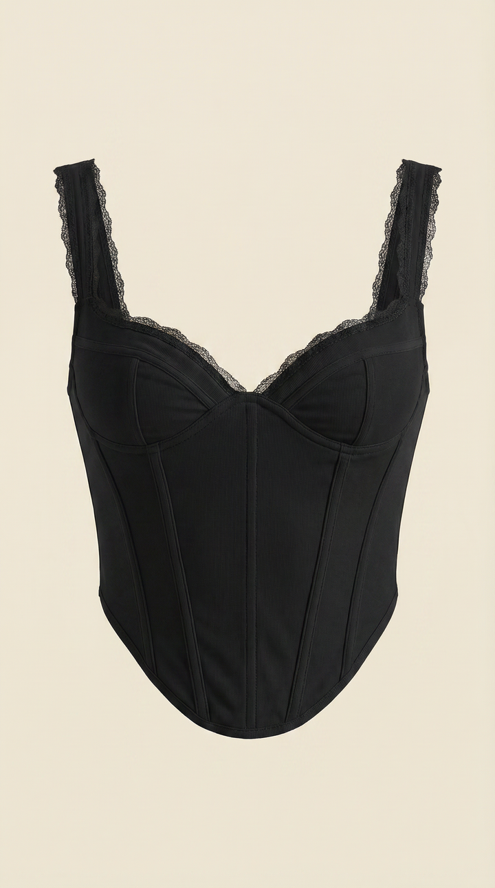 Lujoso Top Freya con Detalles de Encaje