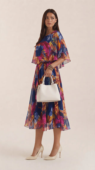 Elizabeth | Precioso Vestido con Estampado Trópical