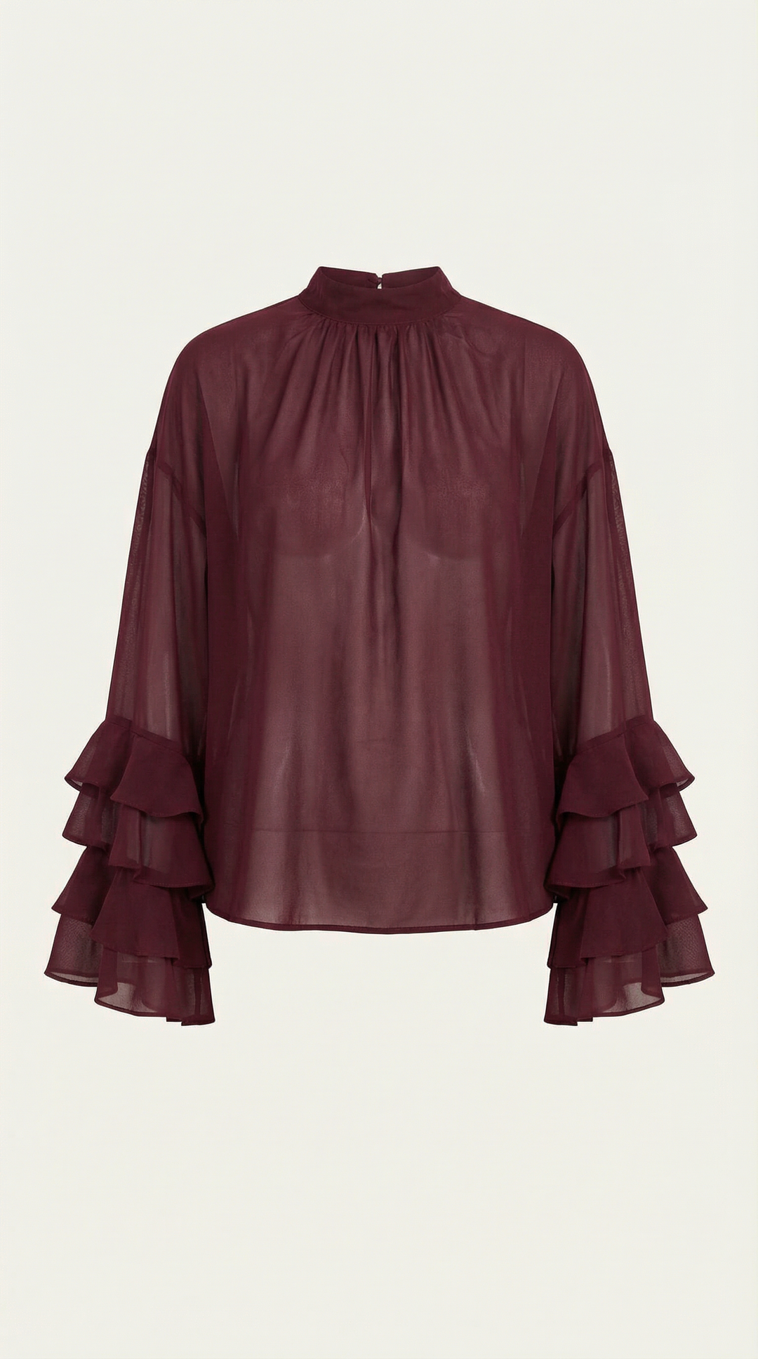 Top Alma de cuello alto simulado - Transparente