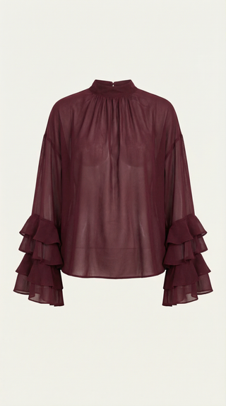Top Alma de cuello alto simulado - Transparente