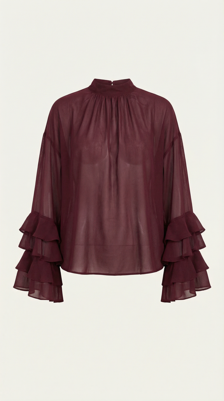 Top Alma de cuello alto simulado - Transparente