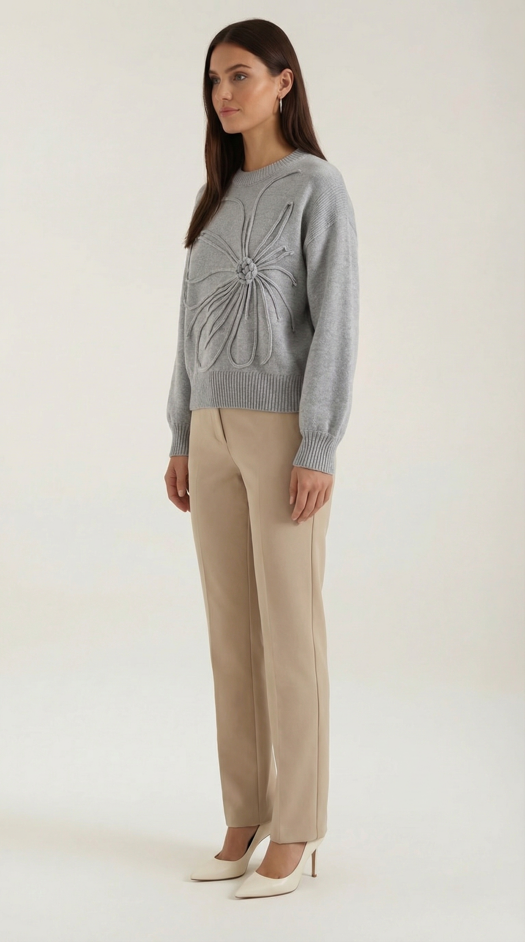 Suéter de punto Annie con diseño floral