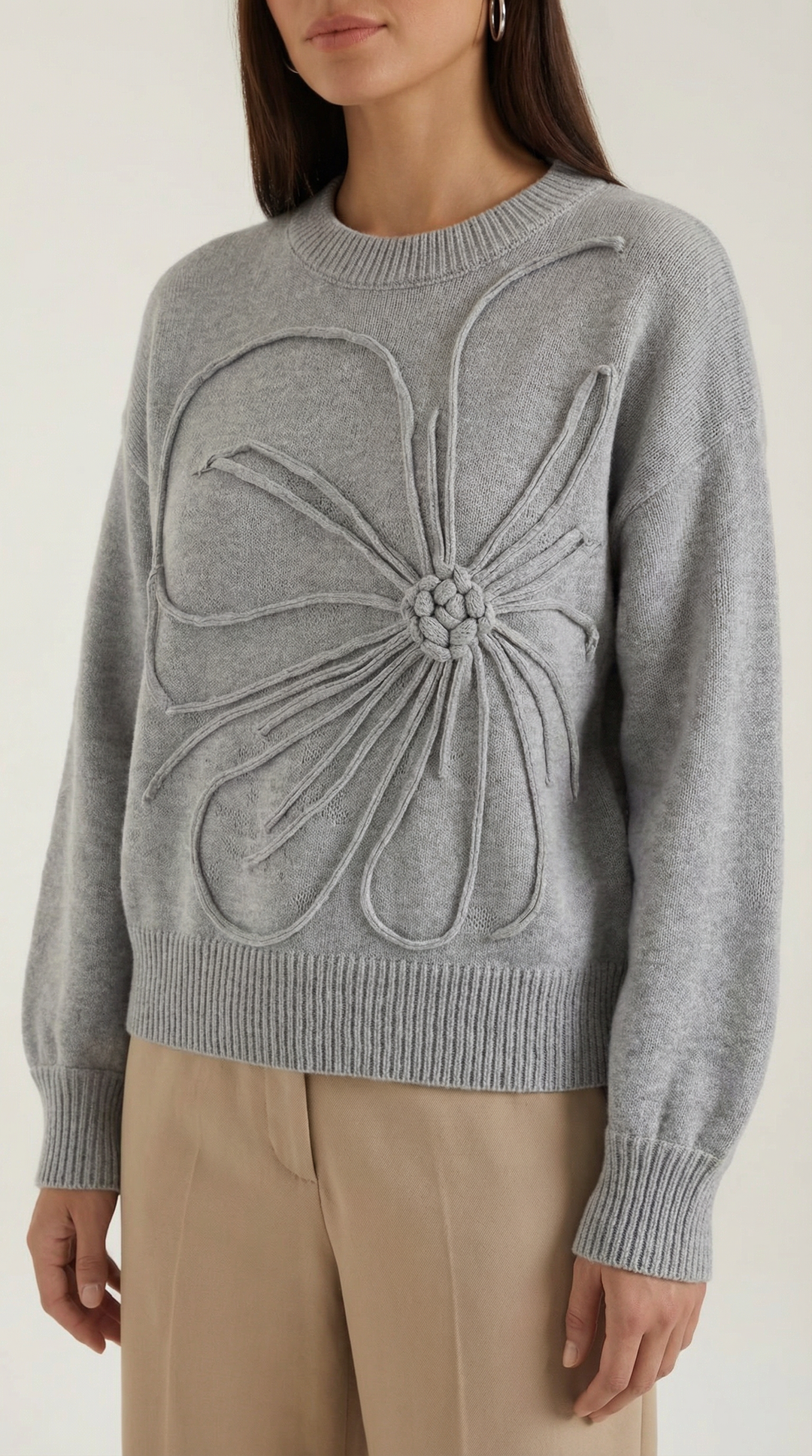 Suéter de punto Annie con diseño floral