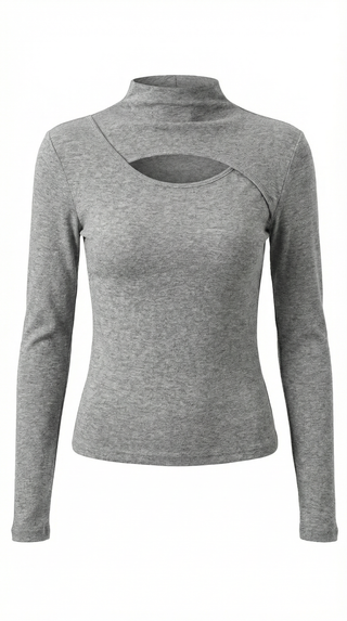 Barbara Chic Long Sleeve Corte Cutout Top
