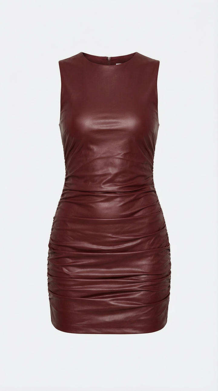 Mini Vestido Bernice de Piel Sintética