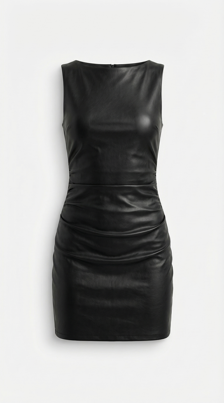 Mini Vestido Bernice de Piel Sintética