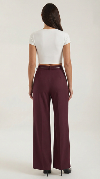 Bertha Pantalones Amplios de Tela