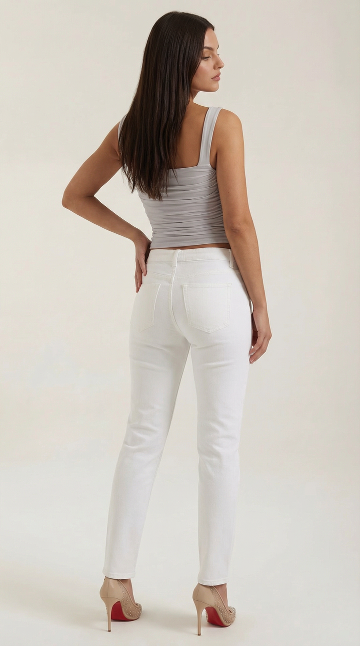 Blusa sin mangas Blair con fruncido y escote cuadrado