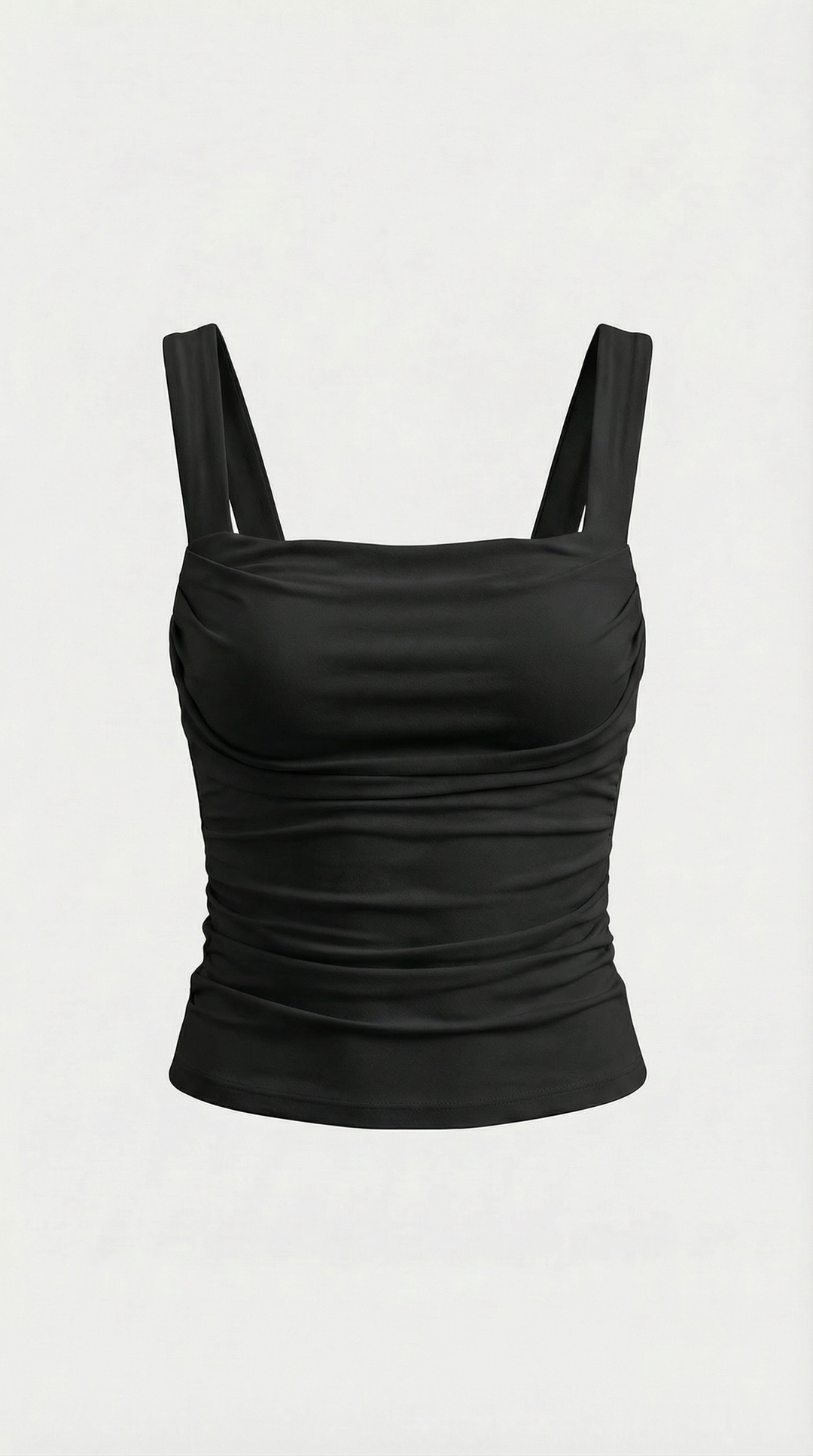 Blusa sin mangas Blair con fruncido y escote cuadrado