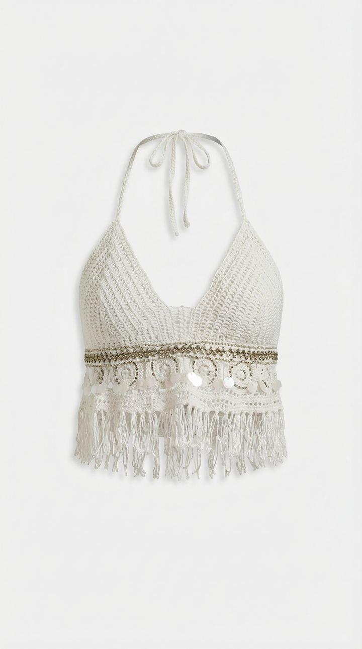 Brandy Boho Knit Halter Top