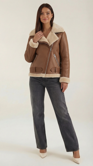 Chaqueta Christine de forro polar con cinturón