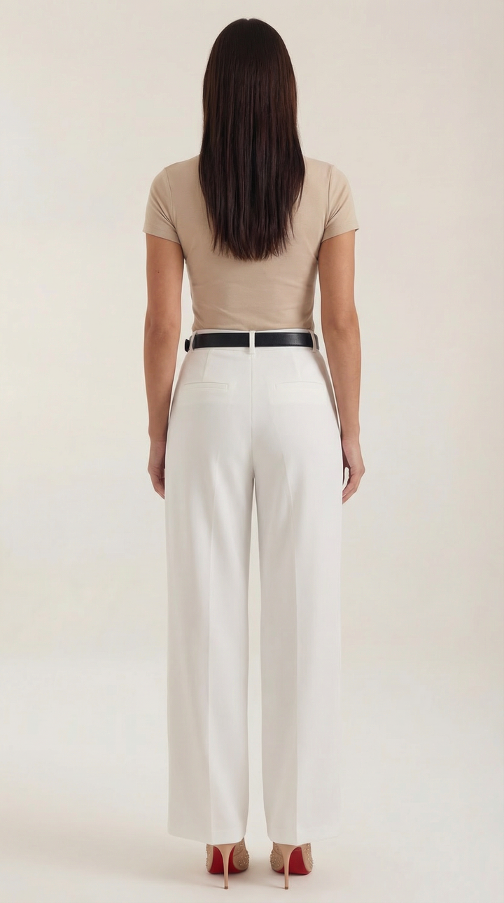 Pantalón Claire de corte recto y cintura alta