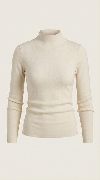 Constance Algodón Top de Cuello Alto