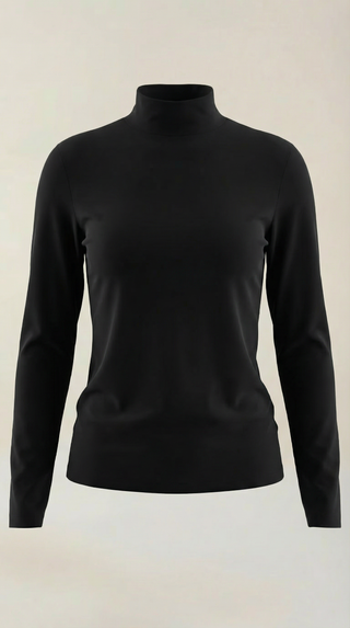 Constance Algodón Top de Cuello Alto