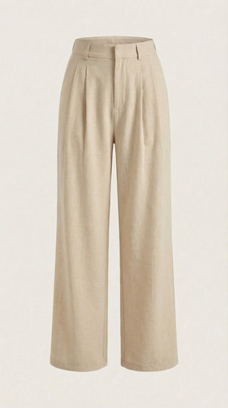 Pantalones Plisados de Cintura Alta Courtney