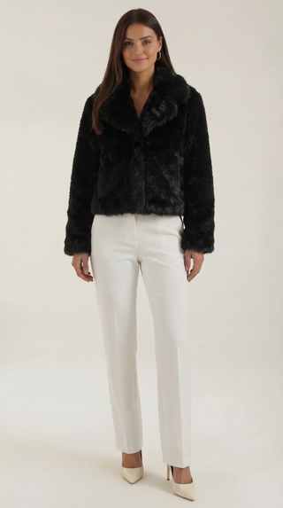 Chaqueta Debra de Piel Sintética Negra