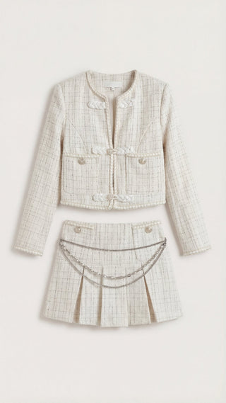 Doris Conjunto de Falda de Tweed
