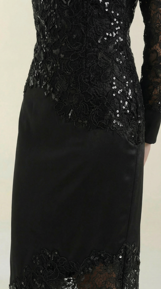 Vestido Maxi Elise con Lentejuelas y Encaje