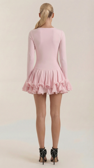 Vestido Corto Estelle con Volantes