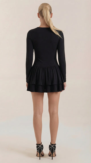 Vestido Corto Estelle con Volantes