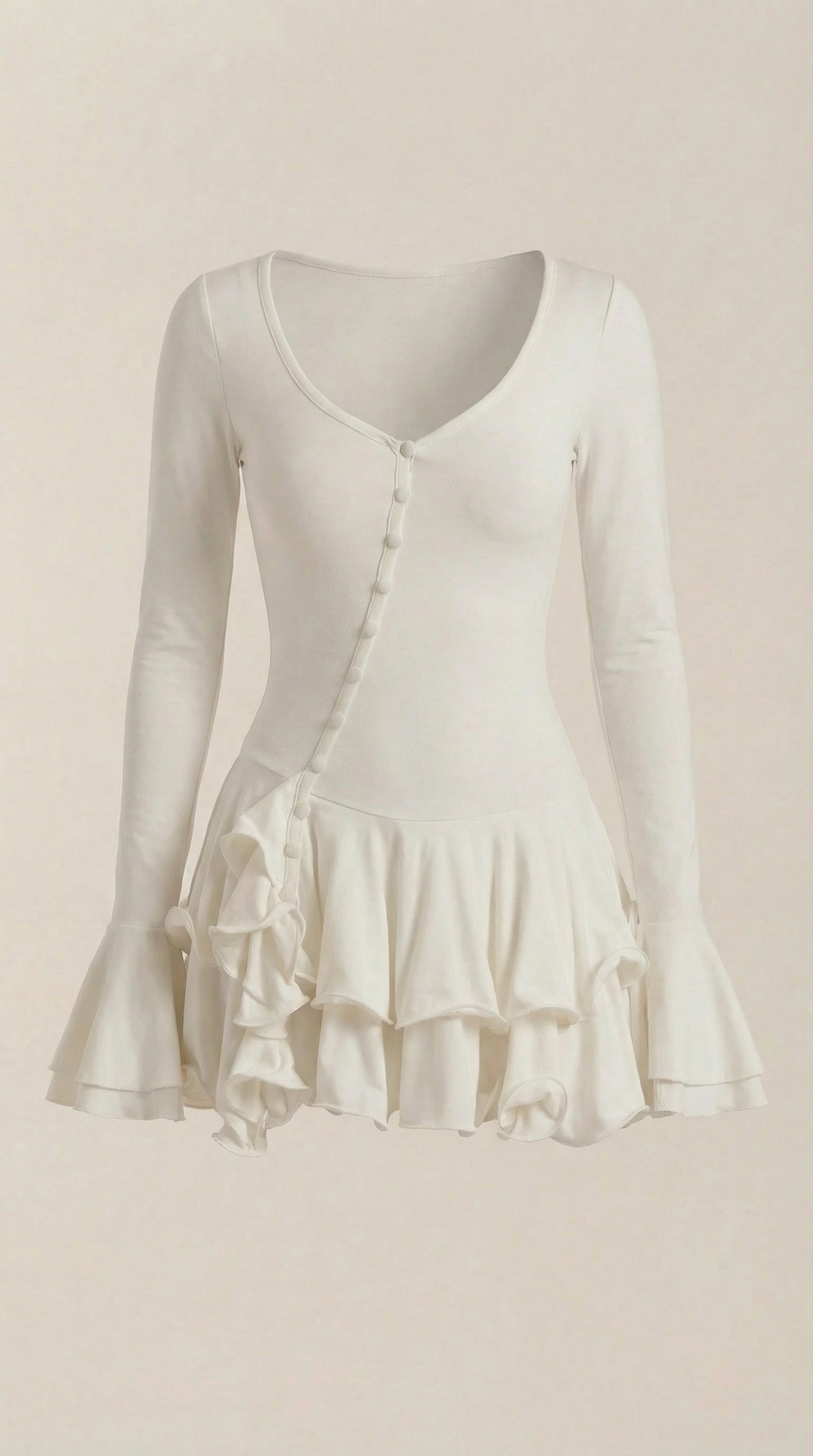 Vestido Corto Estelle con Volantes