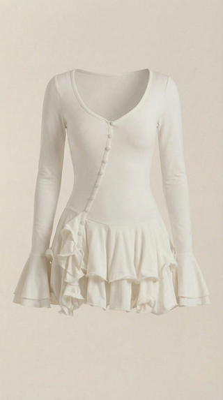 Vestido Corto Estelle con Volantes
