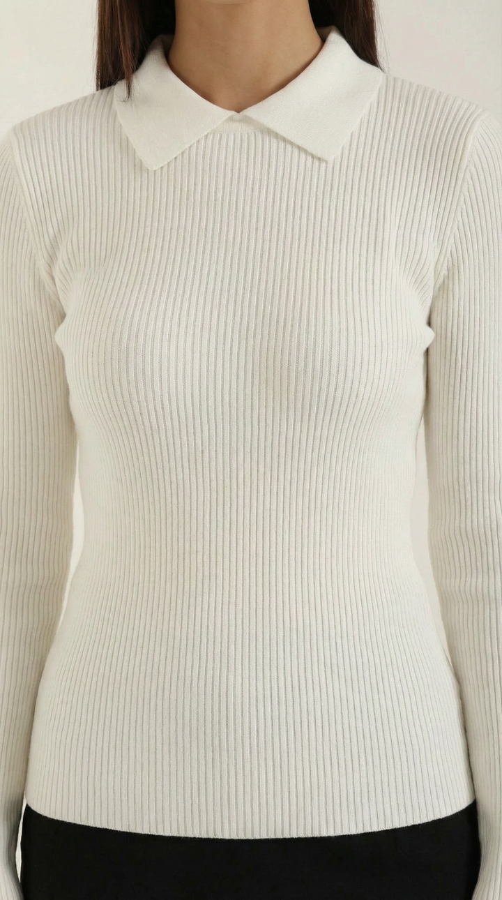 Suéter de lana con cuello - Gail Langarm