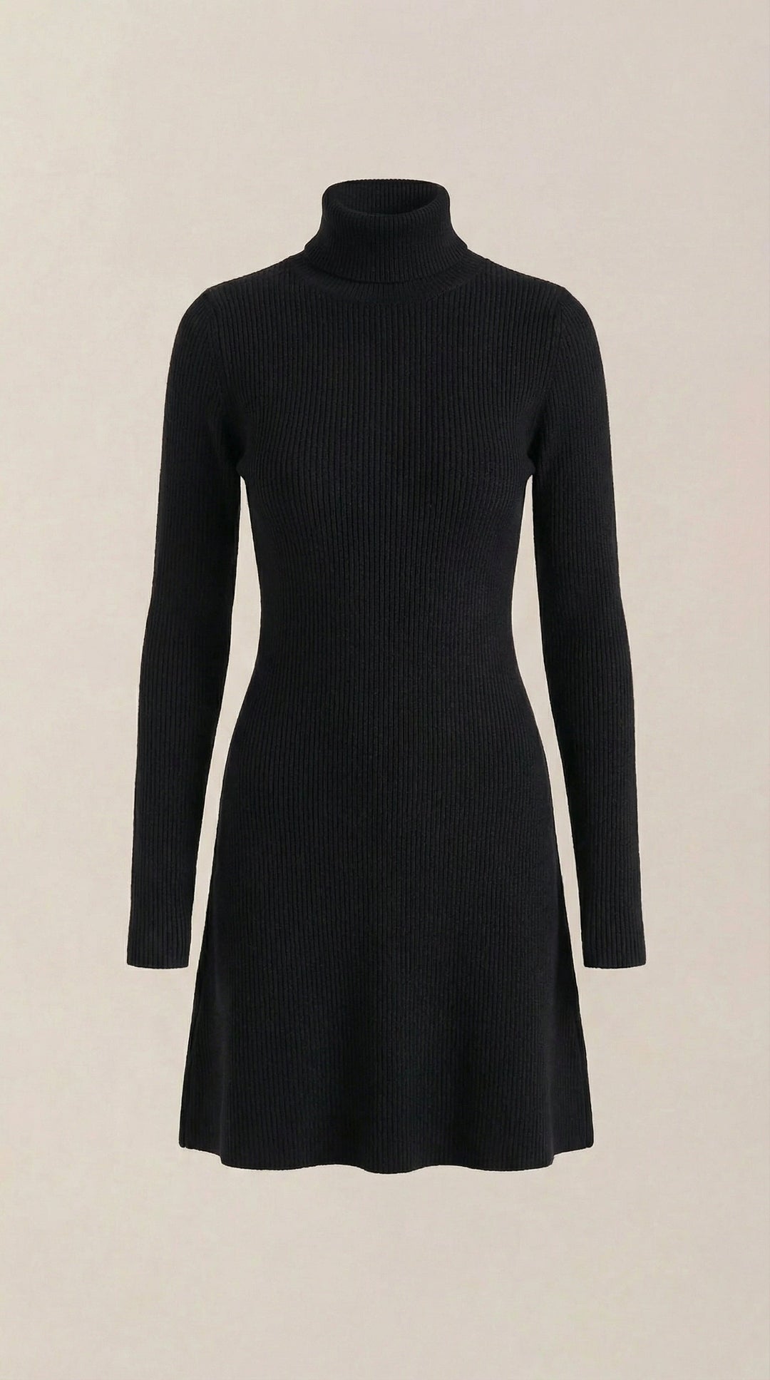 Mini Vestido de Punto con Cuello Alto Geneva