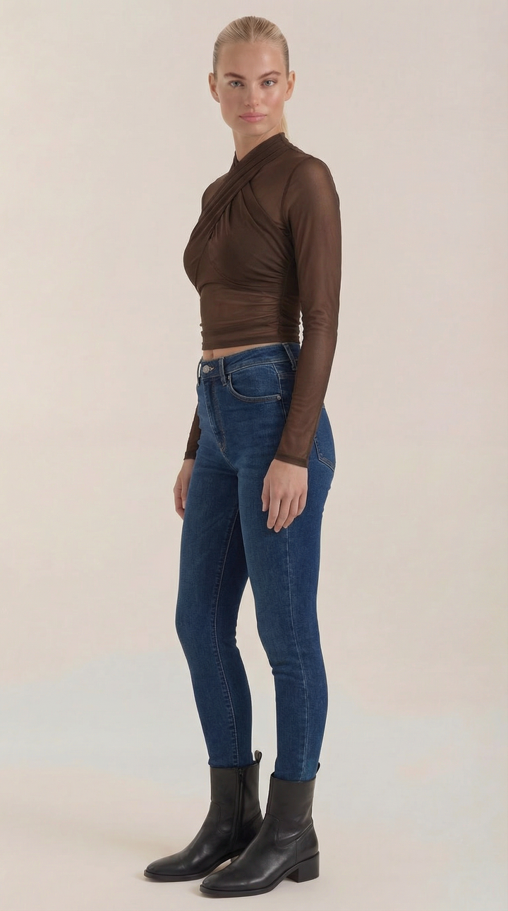 Georgia Transparente Mesh Top
