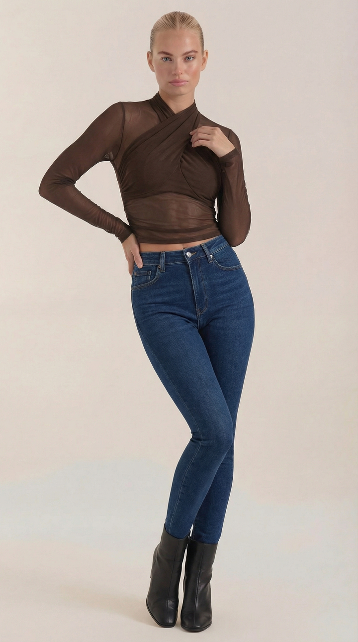 Georgia Transparente Mesh Top