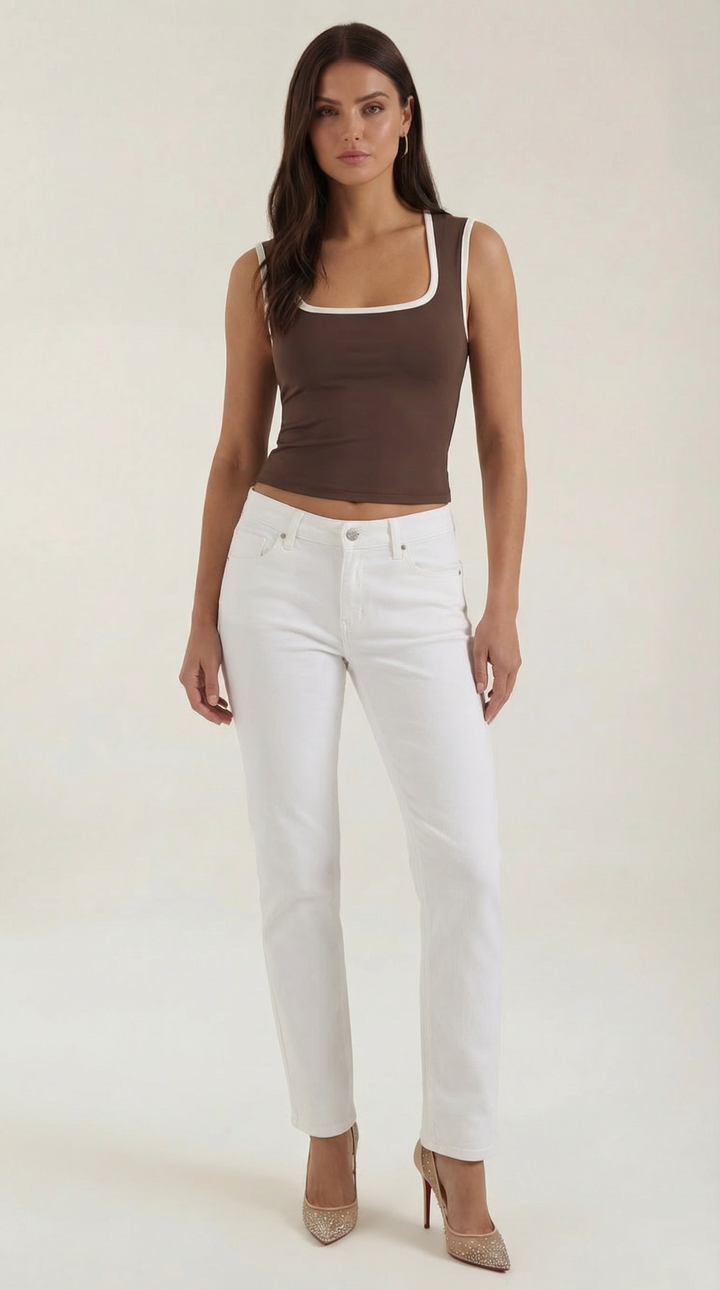 Top Hilary con escote en forma de cuadrado