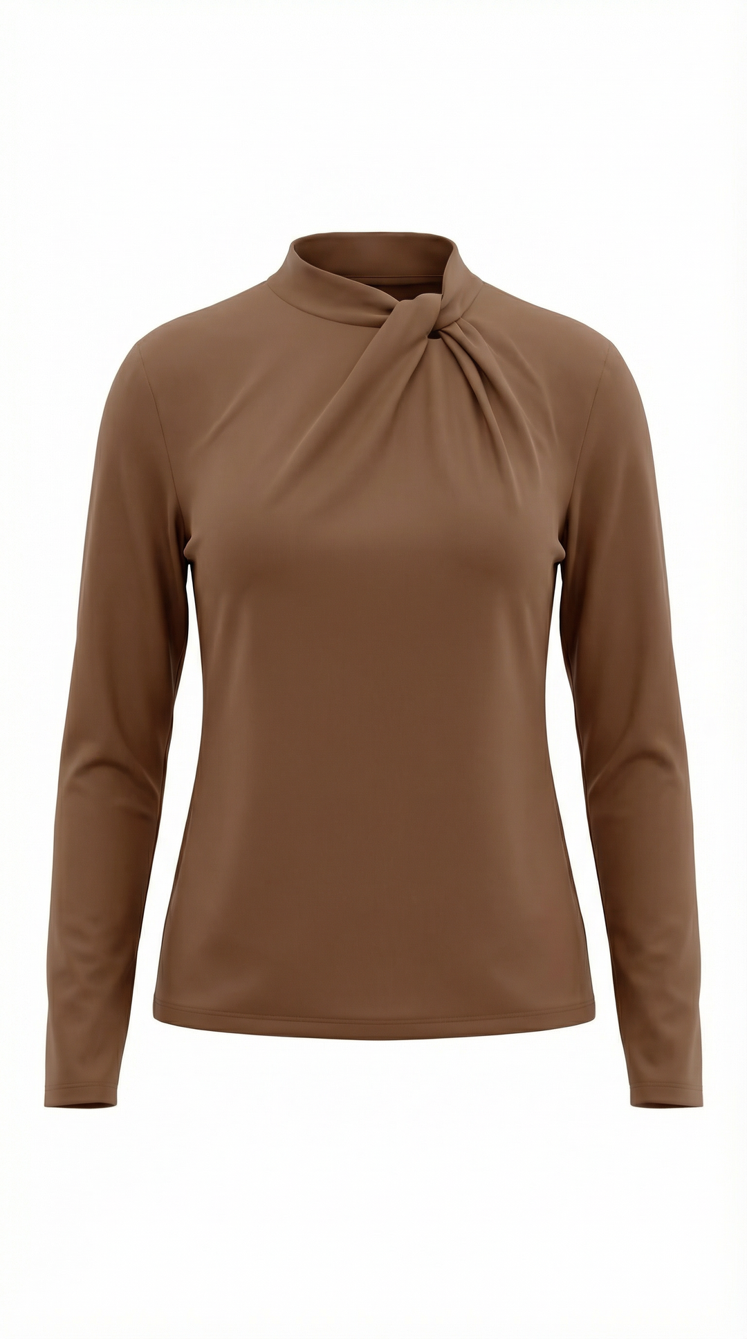 Blusa Jamie con cuello mock y lazo