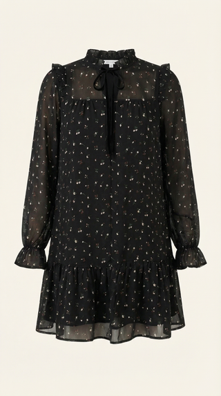 Vestido corto 'Katie' con detalles de volantes