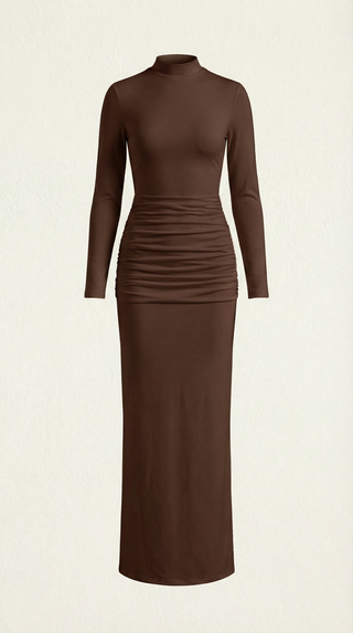 Maxi Vestido Krista de Cuello Alto