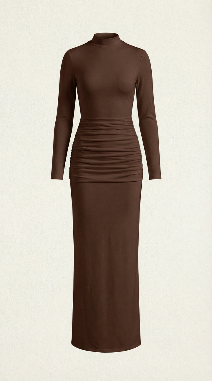 Maxi Vestido Krista de Cuello Alto