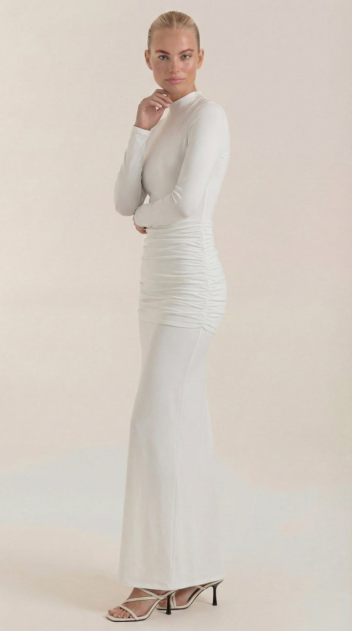Maxi Vestido Krista de Cuello Alto