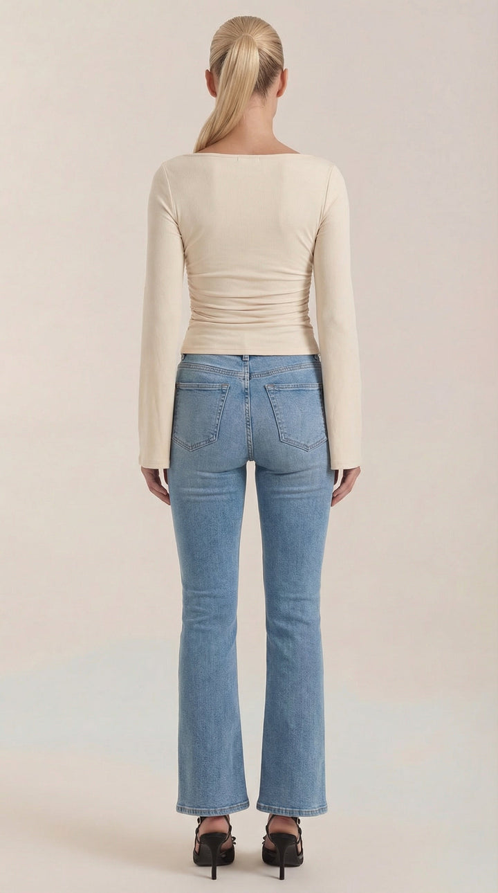 Larga Manga Blusa Leona