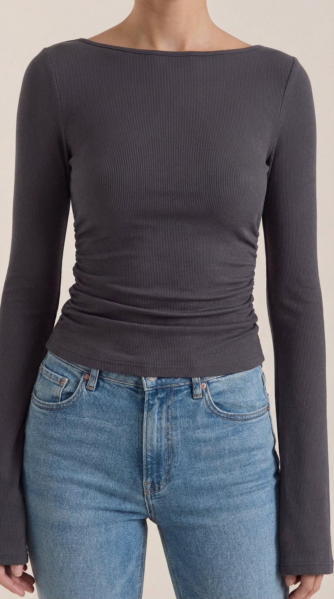 Larga Manga Blusa Leona