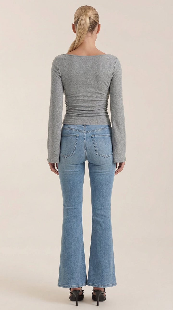 Larga Manga Blusa Leona