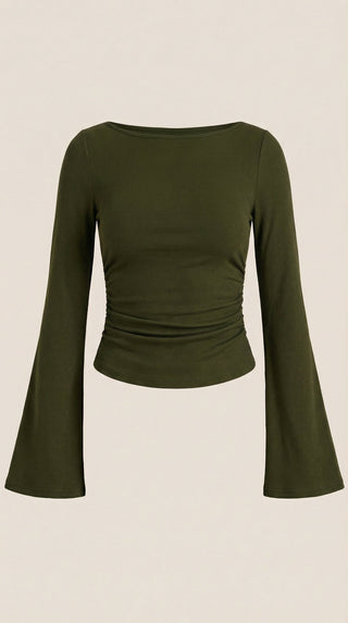 Larga Manga Blusa Leona