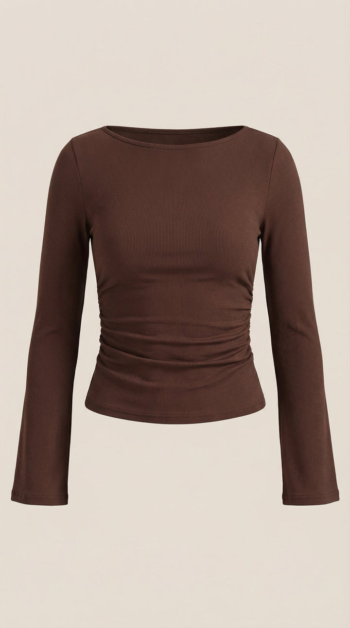 Larga Manga Blusa Leona