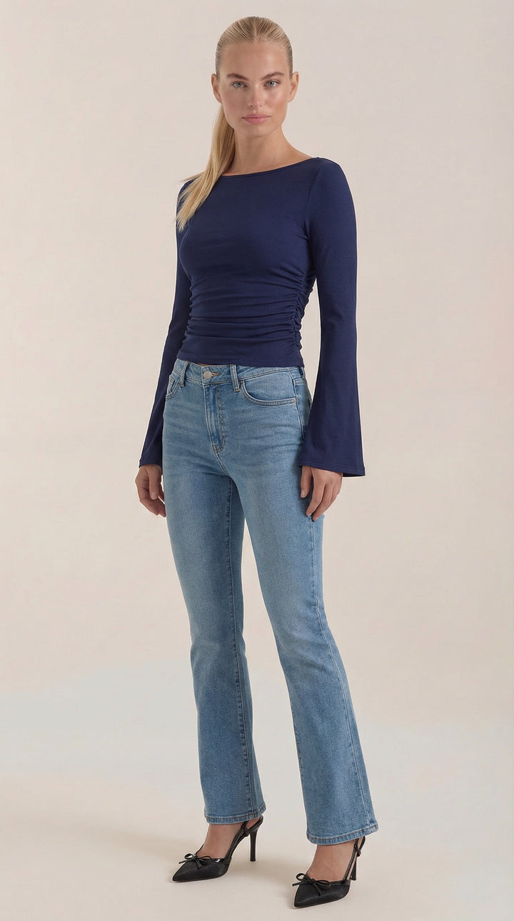 Larga Manga Blusa Leona