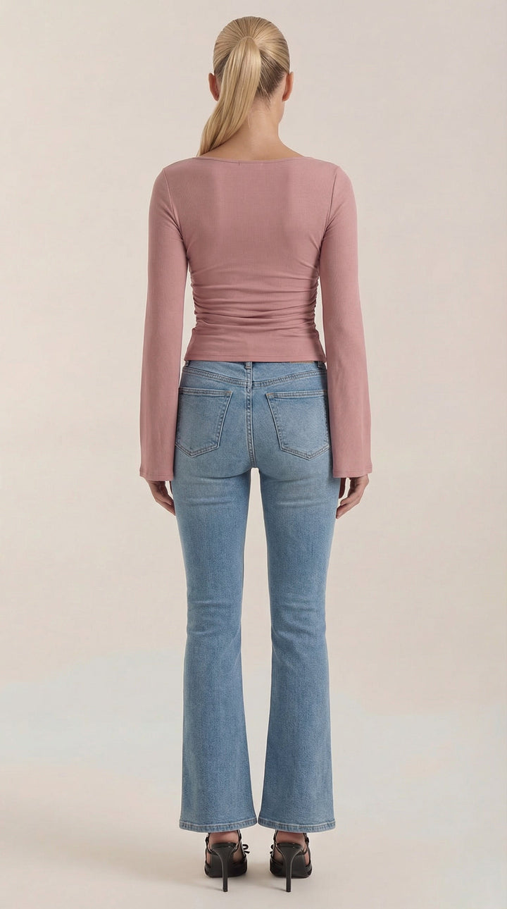 Larga Manga Blusa Leona