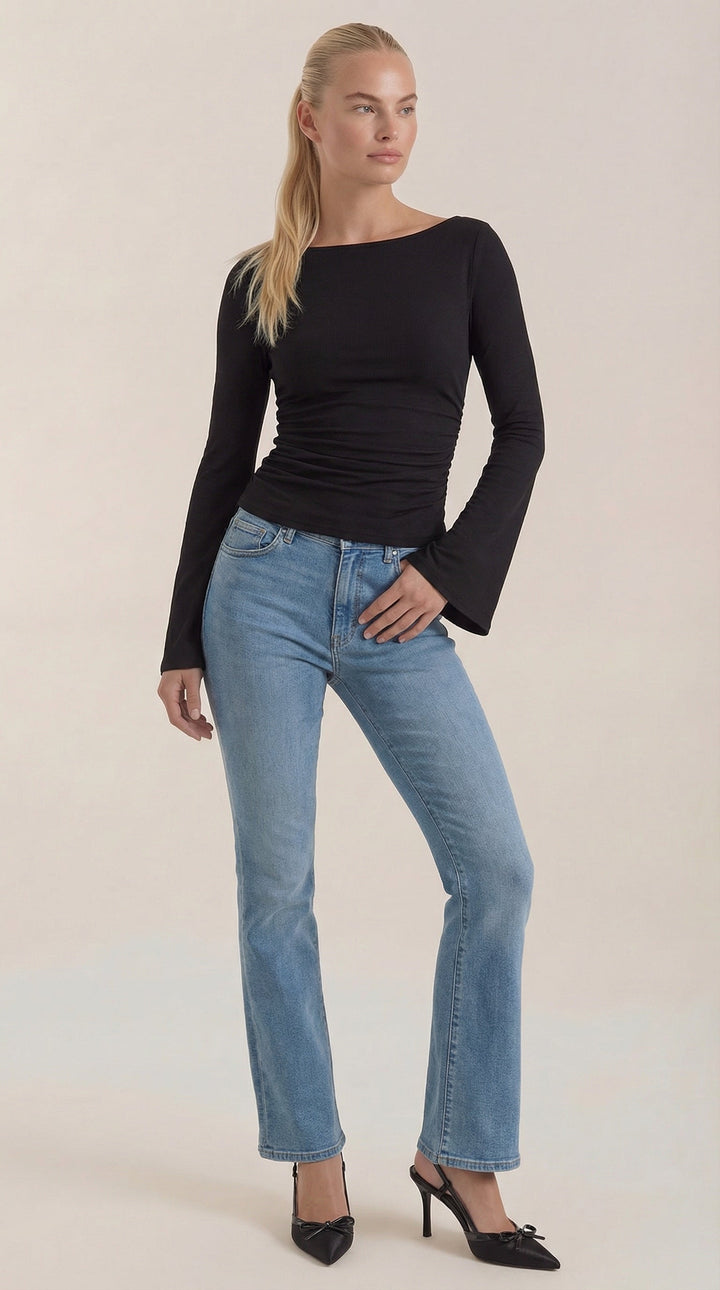 Larga Manga Blusa Leona